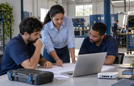 Equipe técnica e coordenação planejando atendimentos
